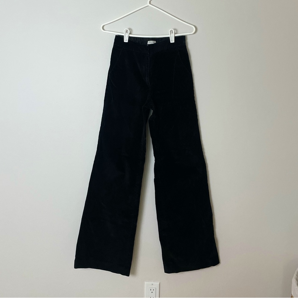 Aritzia Babaton Joey Flared Corduroy Pants, Size 2, Black